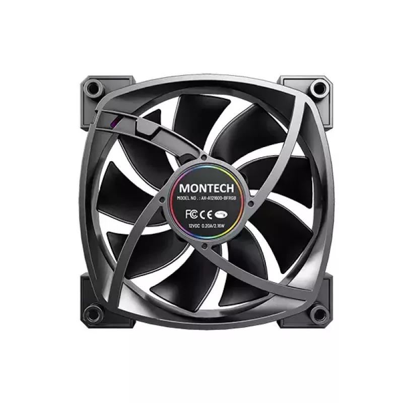 Ventilatormodule Montech AX120 PWM 120mm 12V zwart 3-pin 4-pin