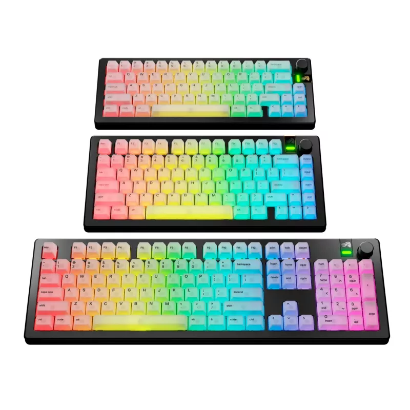 Keycaps GLORIOUS Polychroma V2 RGB US-layout — vervangingsset voor mechanische toetsenborden