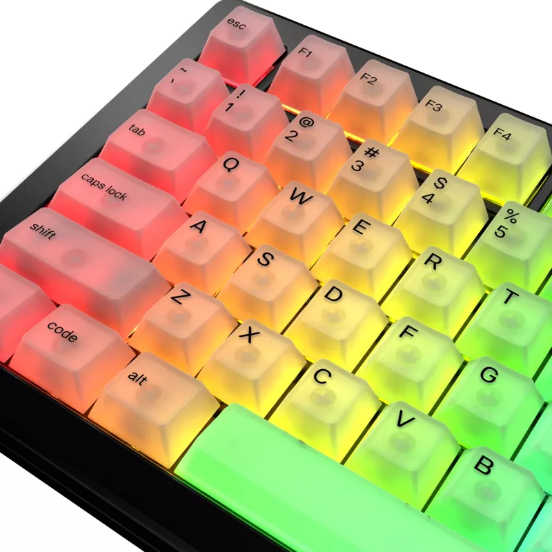 Keycaps GLORIOUS Polychroma V2 RGB US-layout — vervangingsset voor mechanische toetsenborden
