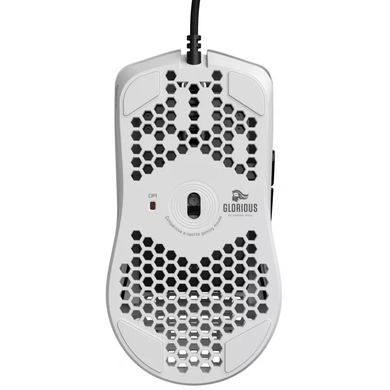 Glorious Gaming Glorious Model O- muis regular (wit), rechtshandig, optisch, USB Type-A, 3200 DPI, wit