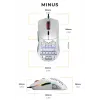 Glorious Gaming Glorious Model O- muis regular (wit), rechtshandig, optisch, USB Type-A, 3200 DPI, wit