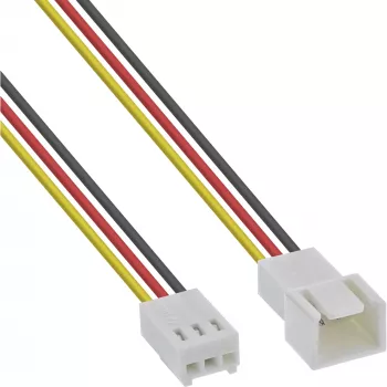 InLine ventilator-kabelverlenging 3-pin Molex stekker/bus, lengte 0,30 m