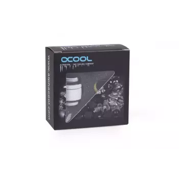 Slangverbinder Alphacool 17489 messing wit 22 mm diepte 1,8 cm diameter