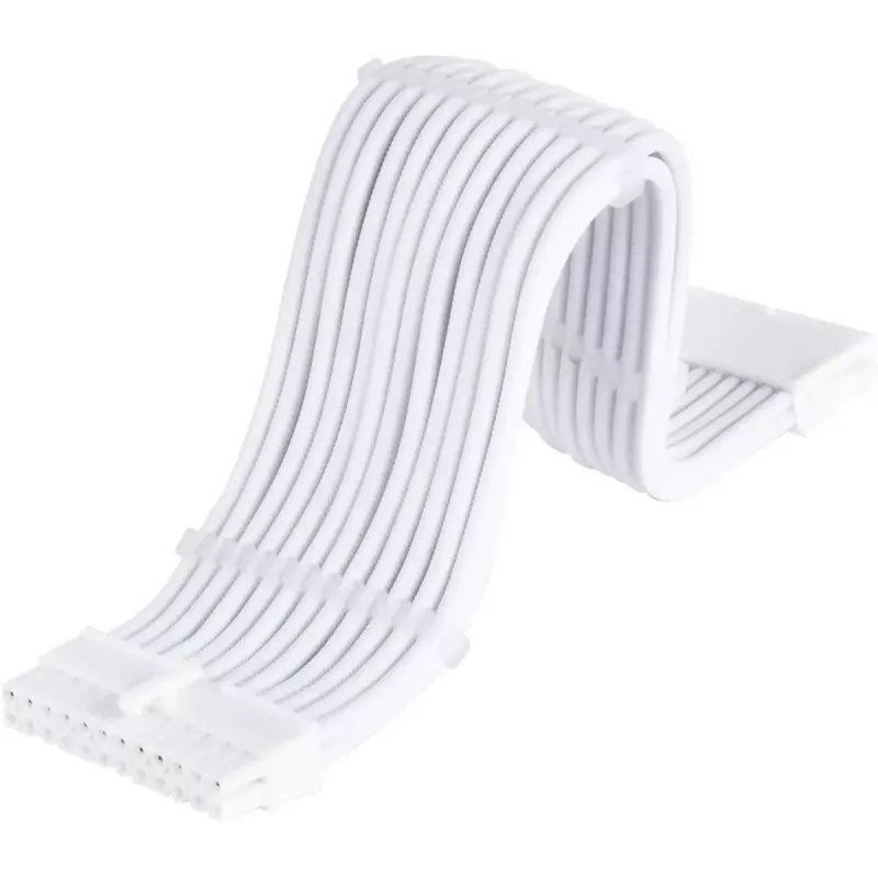 Voedingsverlengkabel SILVERSTONE 24-polig ATX SST-PP07E-MBW-V2 30 cm wit
