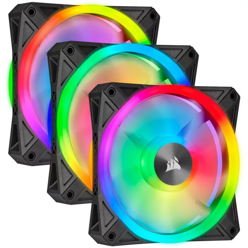 CORSAIR iCUE QL140 RGB 140mm PWM dual fan kit met Lighting Node Core