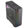 Aerocool GENESISV2BK pc ATX behuizing, frontpaneel LED ARGB ventilator ARGB 12 cm, zwart