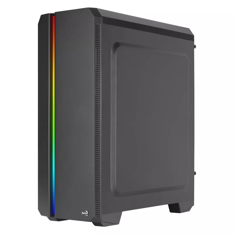 Aerocool GENESISV2BK pc ATX behuizing, frontpaneel LED ARGB ventilator ARGB 12 cm, zwart
