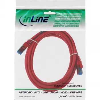 InLine patchkabel S/FTP PiMF Cat.6A halogeenvrij 500MHz rood 5m