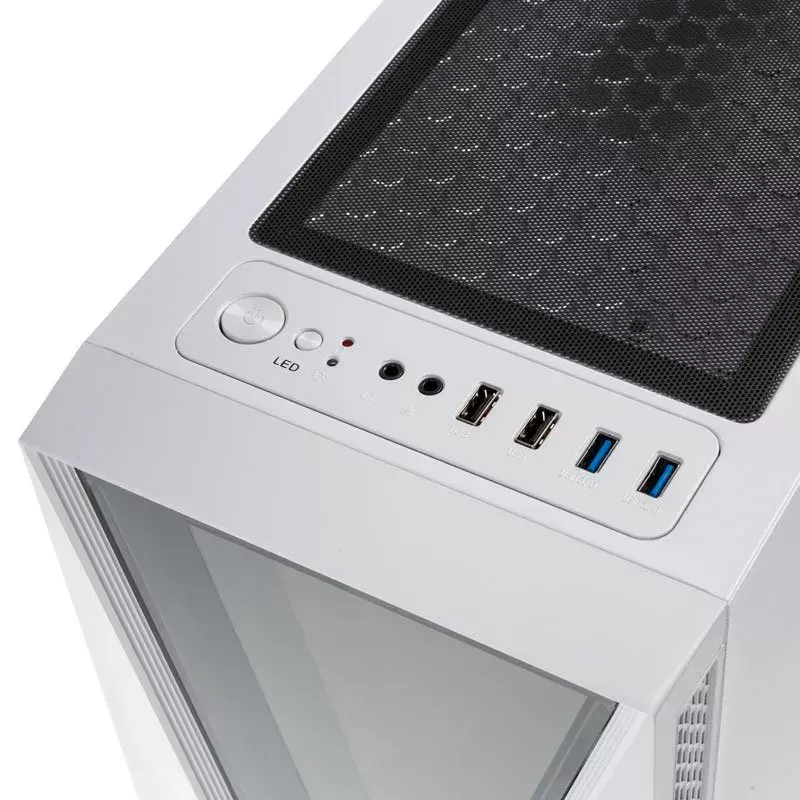 Computerbehuizing Kolink VOID WHITE midi tower wit, zwart