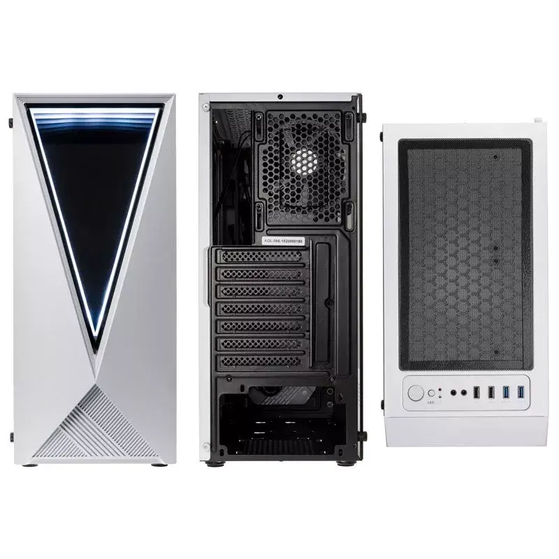 Computerbehuizing Kolink VOID WHITE midi tower wit, zwart