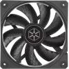 Behuizingsventilator SILVERSTONE SST-SF120B 120 mm zwart — 120-mm-koelventilator voor pc-behuizingen