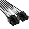 CORSAIR Premium Individually Sleeved 12+4pin Pci-e Gen 5 12vhpwr 600w kabel Type 4 zwart/wit