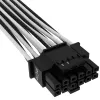 CORSAIR Premium Individually Sleeved 12+4pin Pci-e Gen 5 12vhpwr 600w kabel Type 4 zwart/wit