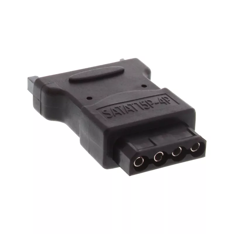InLine SATA-stroomadapter 1 Molex 4 Pin stekker / 15 Pin SATA bus