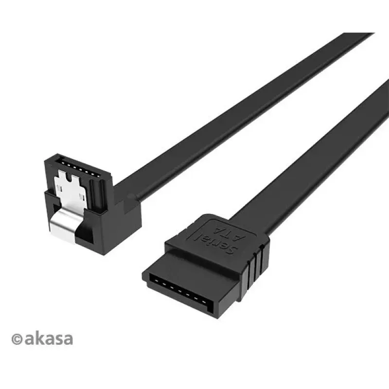 Interne SATA-datakabel Akasa Proslim 90°-stekker, 100 cm