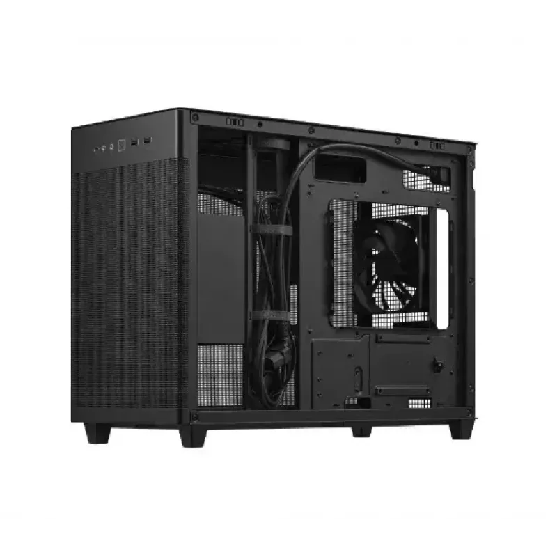PC-behuizing ASUS Prime AP201 MicroATX Mini Tower zwart — ondersteunt microATX, max. GPU 338 mm, CPU-koelerhoogte 170 mm, 3x 3,5-inch bays, USB-A 2x, USB-C 1x