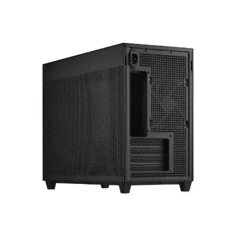PC-behuizing ASUS Prime AP201 MicroATX Mini Tower zwart — ondersteunt microATX, max. GPU 338 mm, CPU-koelerhoogte 170 mm, 3x 3,5-inch bays, USB-A 2x, USB-C 1x