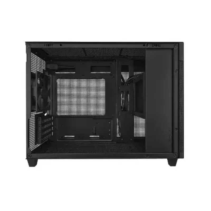 PC-behuizing ASUS Prime AP201 MicroATX Mini Tower zwart — ondersteunt microATX, max. GPU 338 mm, CPU-koelerhoogte 170 mm, 3x 3,5-inch bays, USB-A 2x, USB-C 1x