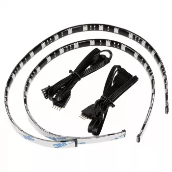 Computerkast-verlichtingsset BITFENIX Alchemy 2.0, universele behuizing, 12 V, 5,04 W, 2 stuks, 10 mm x 0,5 m, zwart/wit