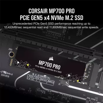 SSD 2 TB CORSAIR M.2 PCI-E NVMe Gen5 MP700 PRO retail