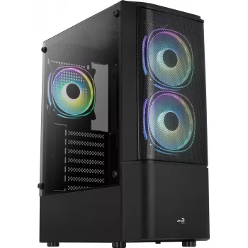 PC-behuizing Aerocool Quantum Mesh Midi Tower zwart