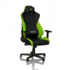 Gaming-stoel Nitro Concepts S300 — stoffen zitting, in hoogte verstelbaar 128–140 cm, rugleuningbreedte 56 cm, zwart/groen