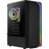 Aerocool Bionic V2 (PGS Bionic-G-BK-v2) Midi Tower pc-behuizing, ATX, RGB, gehard glas, zwart