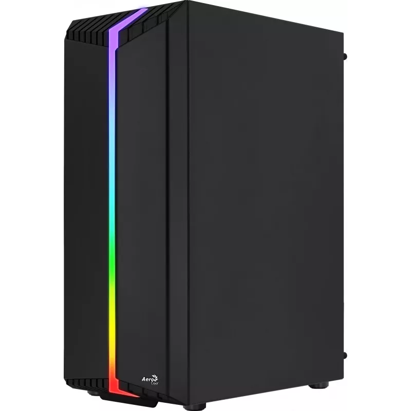 Aerocool Bionic V2 (PGS Bionic-G-BK-v2) Midi Tower pc-behuizing, ATX, RGB, gehard glas, zwart