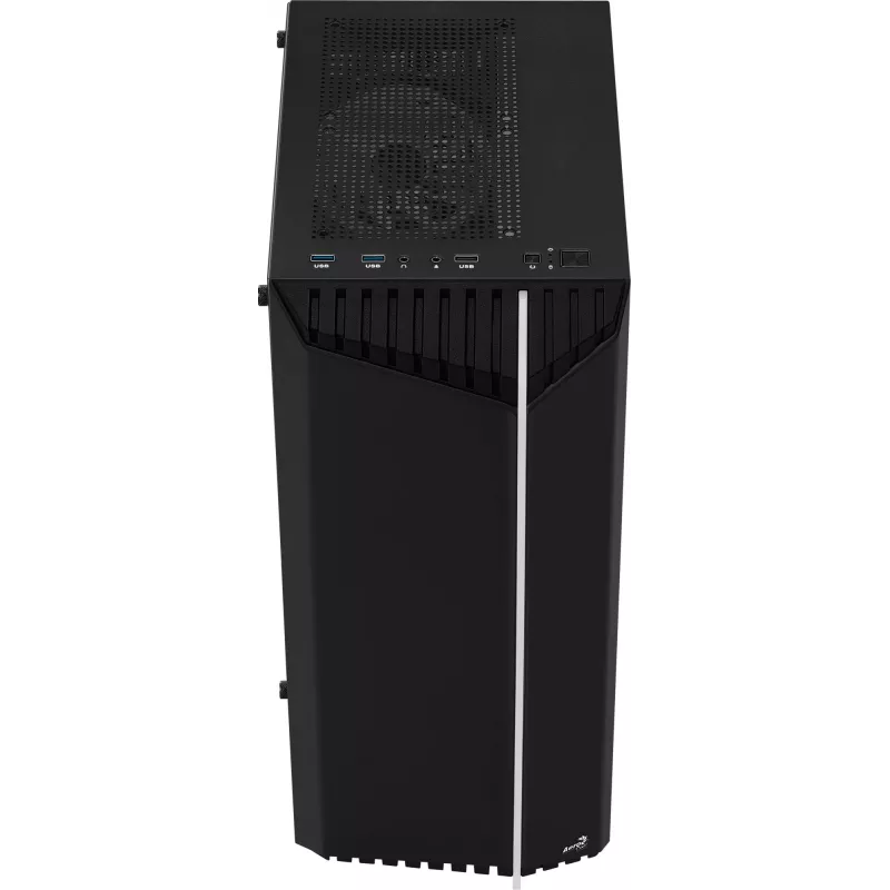 Aerocool Bionic V2 (PGS Bionic-G-BK-v2) Midi Tower pc-behuizing, ATX, RGB, gehard glas, zwart
