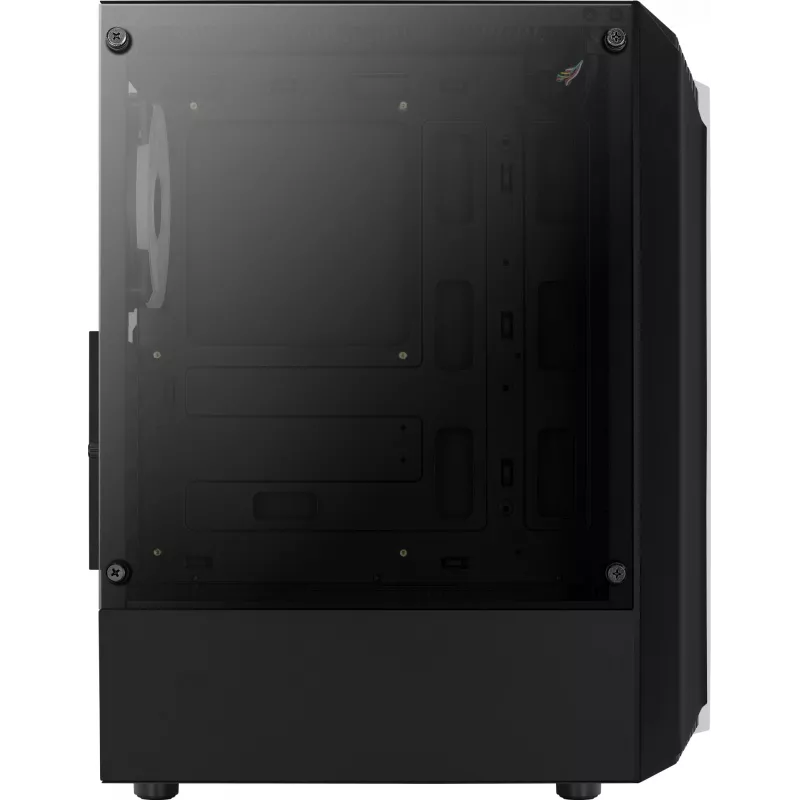 Aerocool Bionic V2 (PGS Bionic-G-BK-v2) Midi Tower pc-behuizing, ATX, RGB, gehard glas, zwart