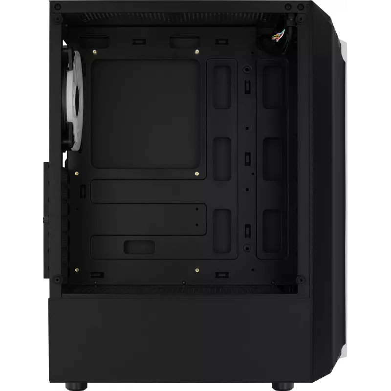 Aerocool Bionic V2 (PGS Bionic-G-BK-v2) Midi Tower pc-behuizing, ATX, RGB, gehard glas, zwart