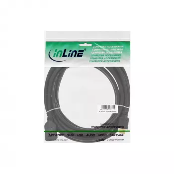 InLine HDMI-kabel, High Speed HDMI-kabel, M/F, zwart, gouden contacten, 2m