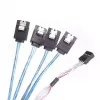 SilverStone SST-CPS05 kabel van Mini-SAS HD (SFF-8643) naar SATA 7-pins met sideband, 4-lane, SAS 12 Gbit/s, 0,5 m, zwart