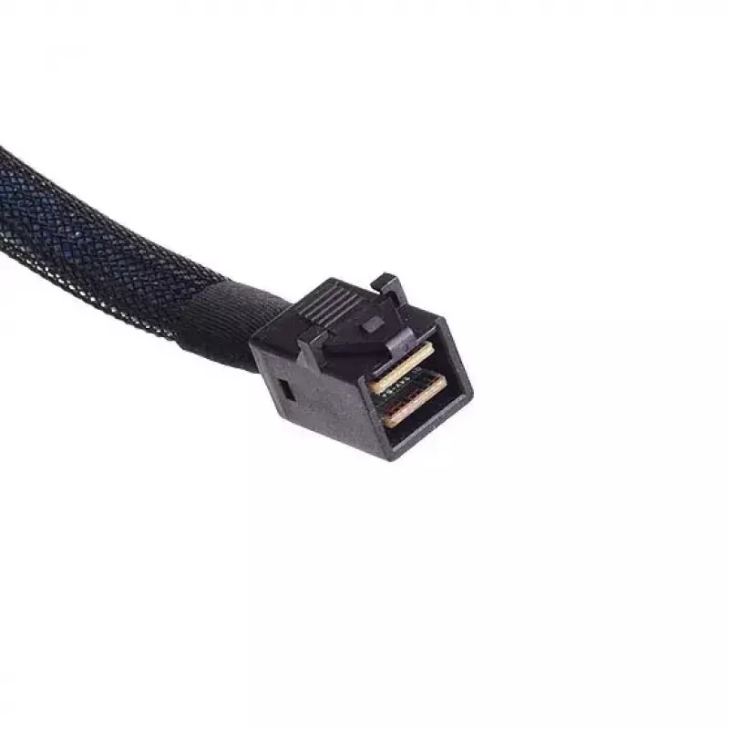 SilverStone SST-CPS05 kabel van Mini-SAS HD (SFF-8643) naar SATA 7-pins met sideband, 4-lane, SAS 12 Gbit/s, 0,5 m, zwart
