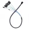 SilverStone SST-CPS05 kabel van Mini-SAS HD (SFF-8643) naar SATA 7-pins met sideband, 4-lane, SAS 12 Gbit/s, 0,5 m, zwart
