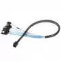 SilverStone SST-CPS05 kabel van Mini-SAS HD (SFF-8643) naar SATA 7-pins met sideband, 4-lane, SAS 12 Gbit/s, 0,5 m, zwart