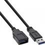 InLine 35630 USB 3.2 Gen.1-verlengkabel, type A male / type A female, 3 m, zwart