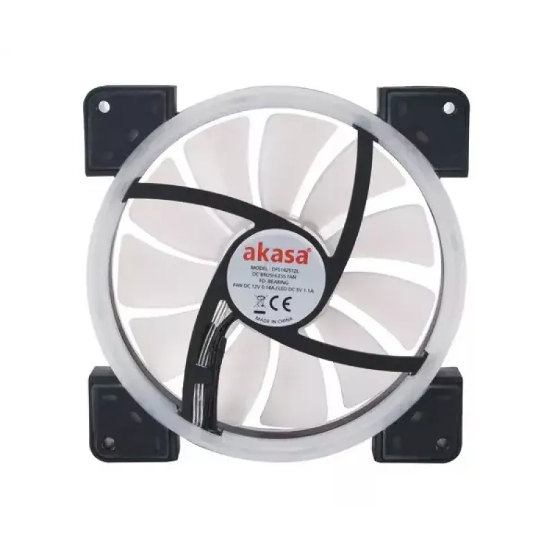 Ventilator Akasa Vegas TLY 14 cm zwart doorschijnend