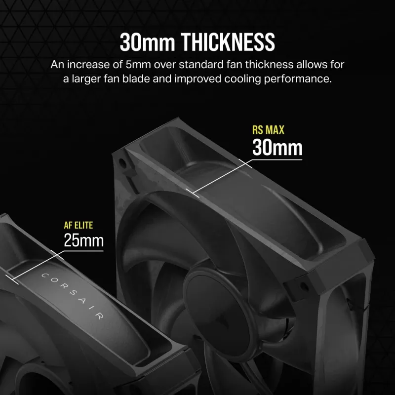 Ventilator Corsair RS120 MAX 12 cm zwart 2000 tpm 4,2 mmH2O