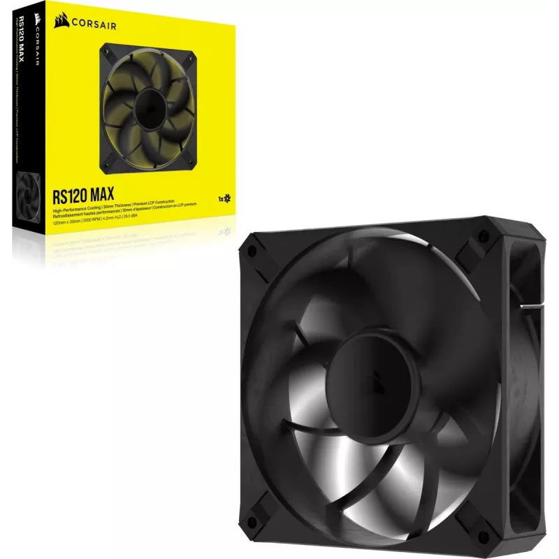 Ventilator Corsair RS120 MAX 12 cm zwart 2000 tpm 4,2 mmH2O