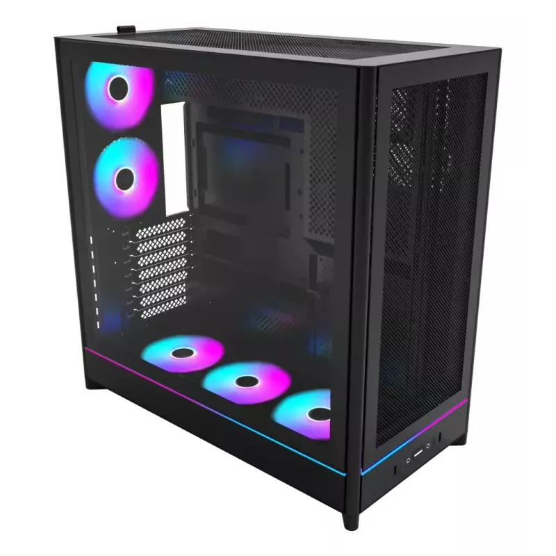 PC-behuizing Montech HS01 PRO Midi Tower zwart