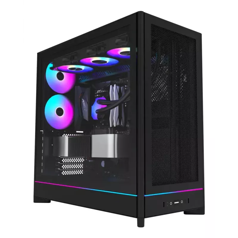 PC-behuizing Montech HS01 PRO Midi Tower zwart