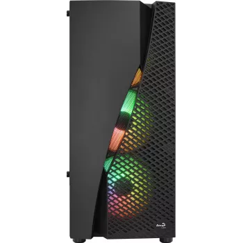 Aerocool WAVEBKV3 ATX PC-behuizing van gehard glas met 4xRGB-ventilatoren zwart