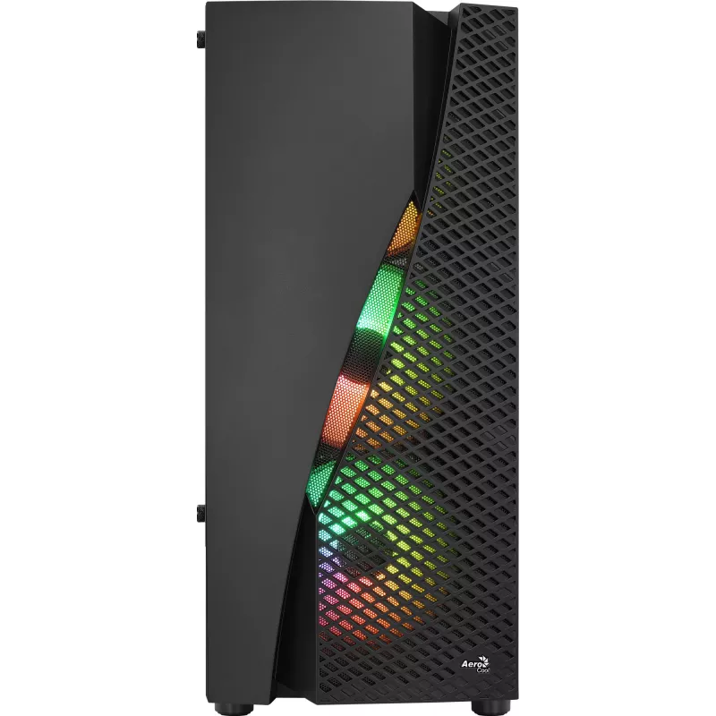 Aerocool WAVEBKV3 ATX PC-behuizing van gehard glas met 4xRGB-ventilatoren zwart