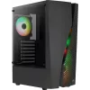 Aerocool WAVEBKV3 ATX PC-behuizing van gehard glas met 4xRGB-ventilatoren zwart