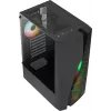 Aerocool WAVEBKV3 ATX PC-behuizing van gehard glas met 4xRGB-ventilatoren zwart