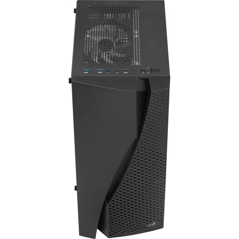 Aerocool WAVEBKV3 ATX PC-behuizing van gehard glas met 4xRGB-ventilatoren zwart