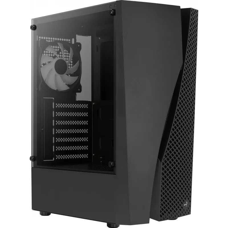 Aerocool WAVEBKV3 ATX PC-behuizing van gehard glas met 4xRGB-ventilatoren zwart