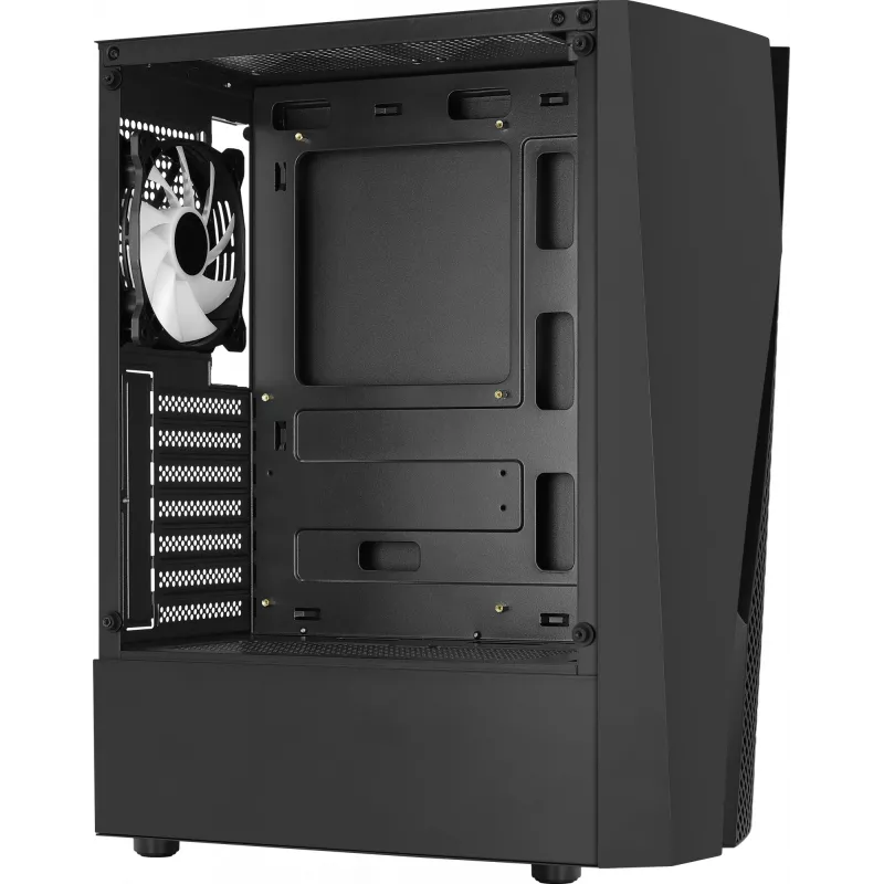 Aerocool WAVEBKV3 ATX PC-behuizing van gehard glas met 4xRGB-ventilatoren zwart