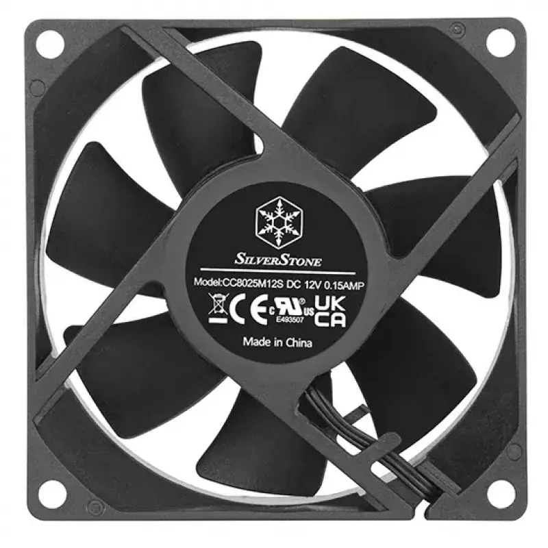 Ventilator Silverstone FN80 8 cm zwart 27.81 cfm 1.86 mmH2O